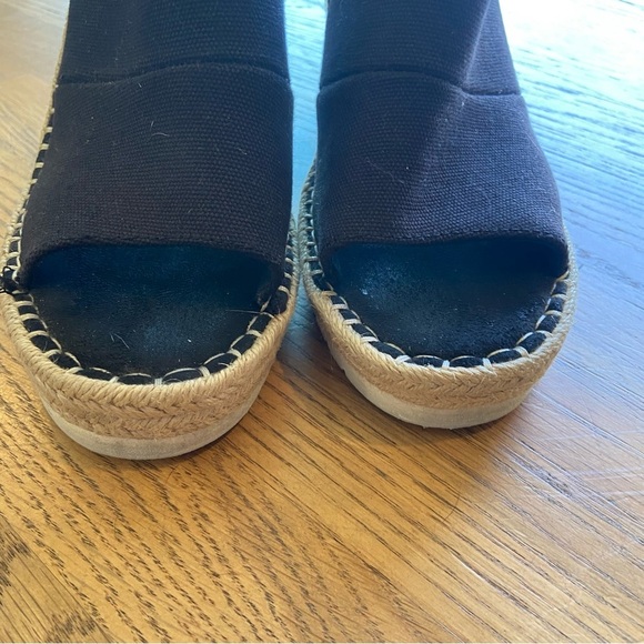TOMS Monica Mule Espadrille Wedge Platform Sandals Black Size 9.5 - Picture 9 of 14